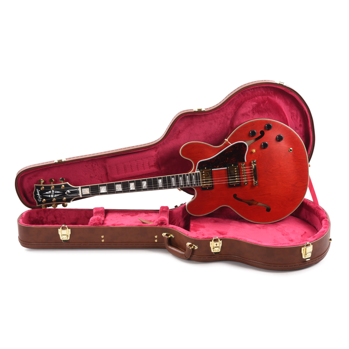 Epiphone Inspired by Gibson Custom 1959 ES-355 Cherry Red Electric Guitars / Semi-Hollow