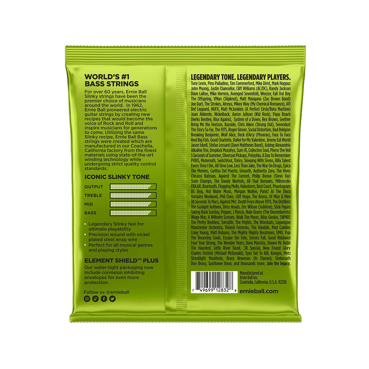 Ernie Ball Regular Slinky Roundwound Bass Strings 50-105 Accessories / Strings / Bass Strings