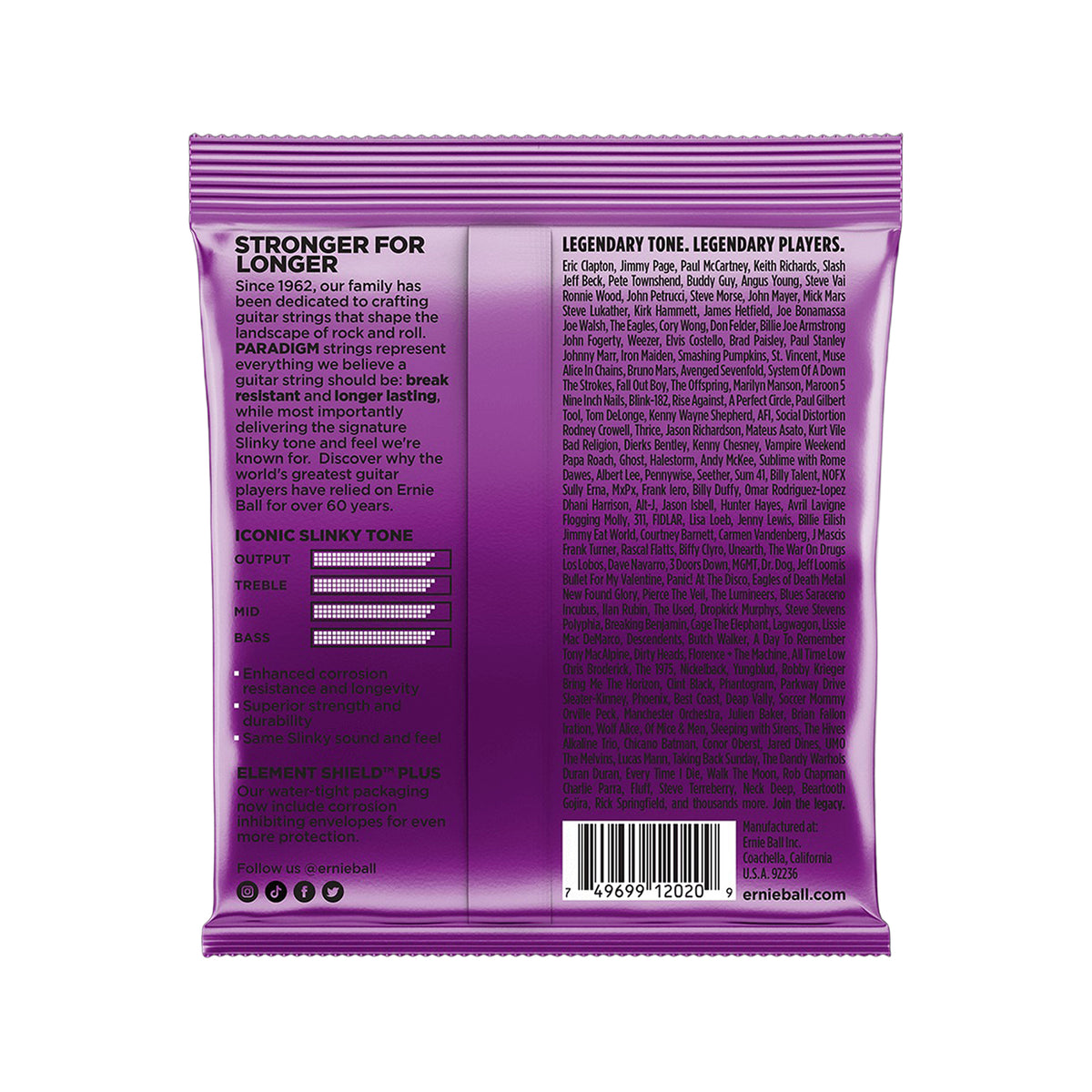 Ernie Ball Paradigm Power Slinky Electric Guitar Strings 11-48 Accessories / Strings / Guitar Strings