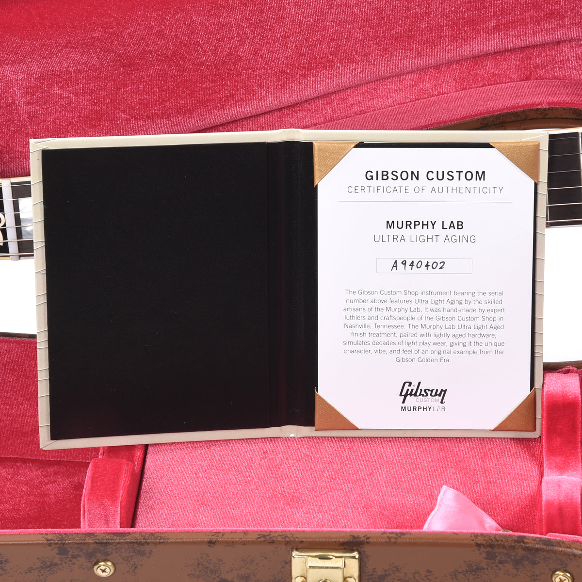 Gibson Custom Shop Murphy Lab 1959 ES-355 Reissue Ebony Ultra Light Aged w/Stop Bar Electric Guitars / Semi-Hollow