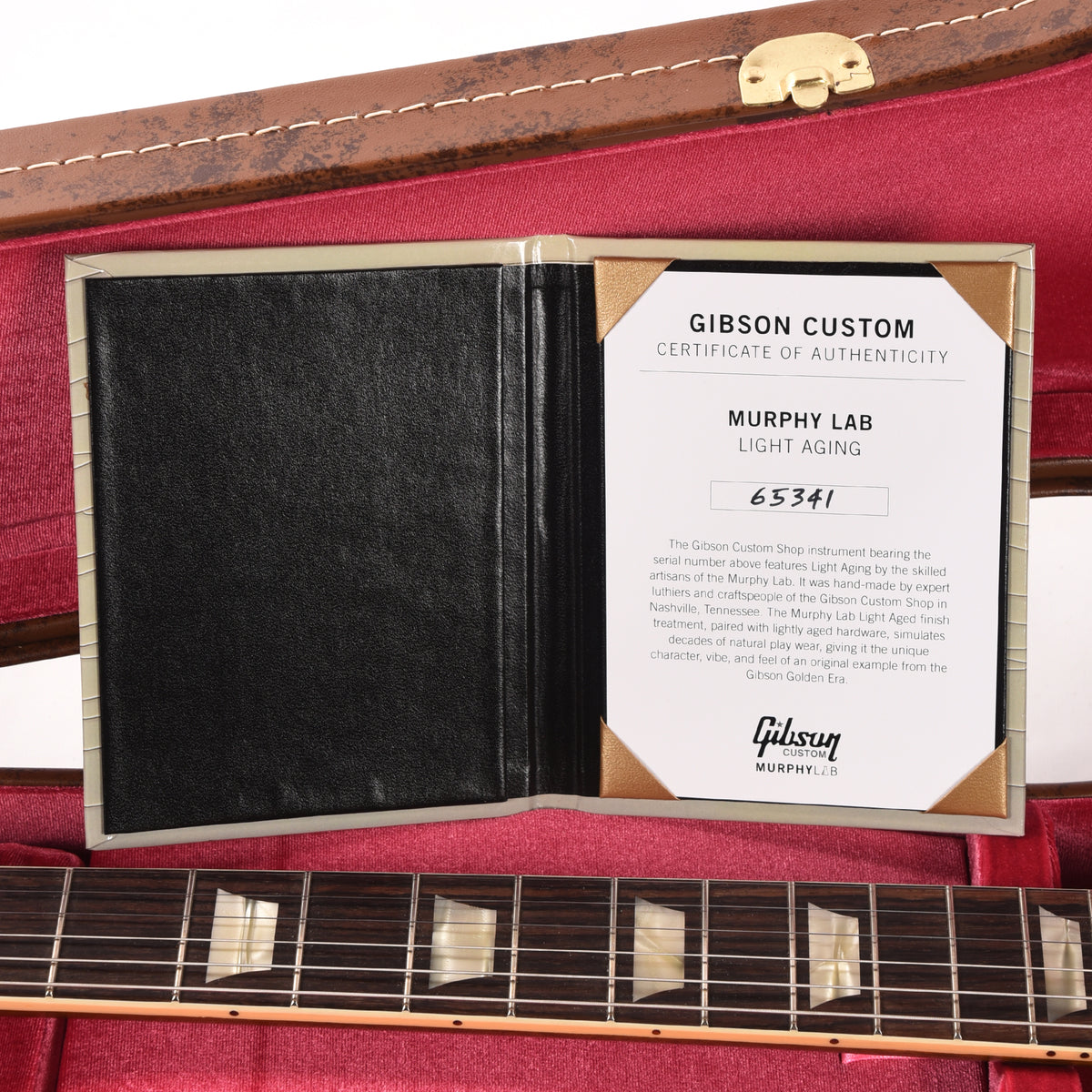 Gibson Custom Shop 1956 Les Paul Standard Ebony Top Murphy Lab Light Aged w/Bigsby B7 Electric Guitars / Solid Body