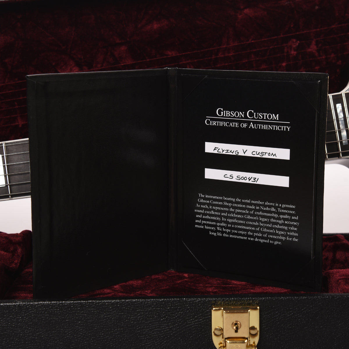 Gibson Custom Shop Flying V Custom Ebony Gloss w/Ebony Fingerboard Electric Guitars / Solid Body