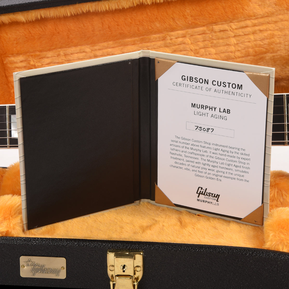 Gibson Custom Shop Murphy Lab 1957 Les Paul Custom Reissue 3-Pickup Ebony Light Aged w/Bigsby Electric Guitars / Solid Body