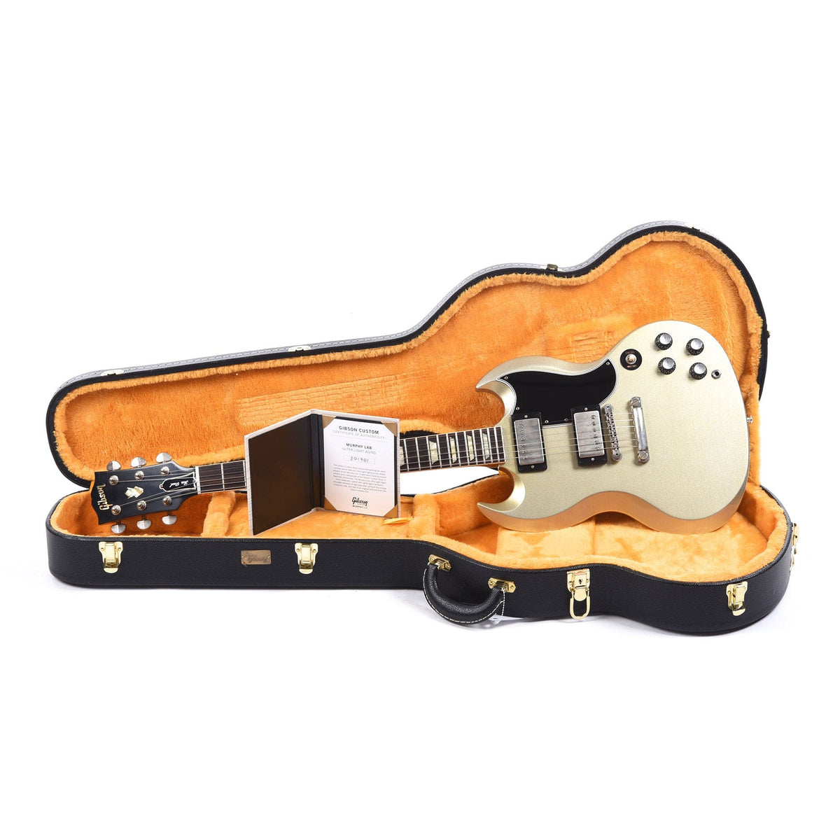 Gibson Custom Shop Murphy Lab 1961 Les Paul SG Standard "CME Spec" Ultra Light Aged Antique Silver Mist Poly w/Stop Bar & Grovers Electric Guitars / Solid Body