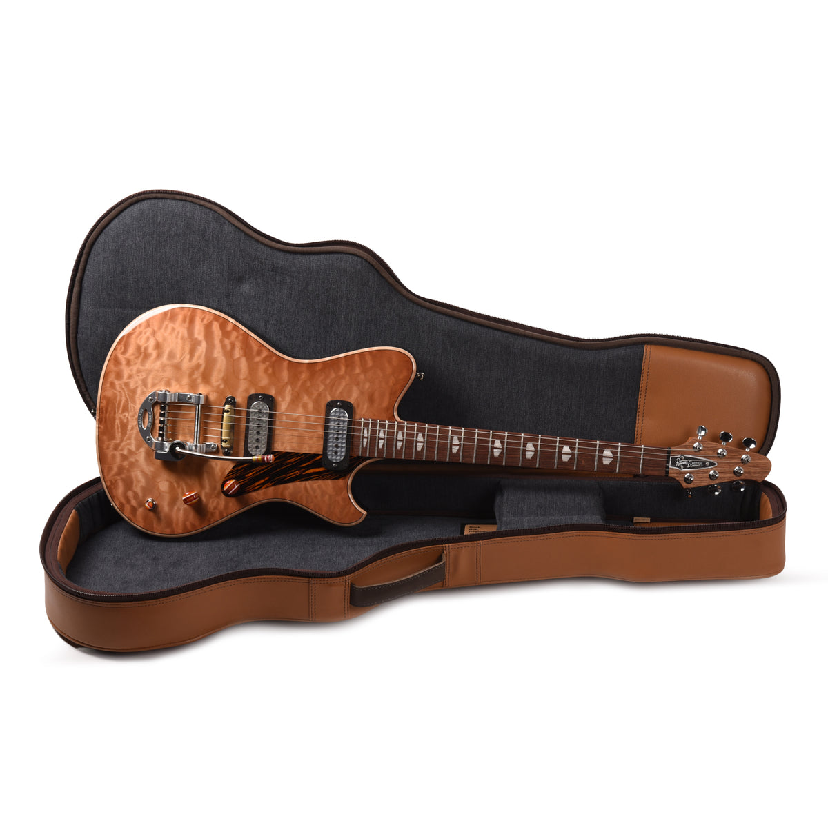 Powers Electric A-Type Select Quilt Pale Ale w/FF42 Pickups Electric Guitars / Solid Body