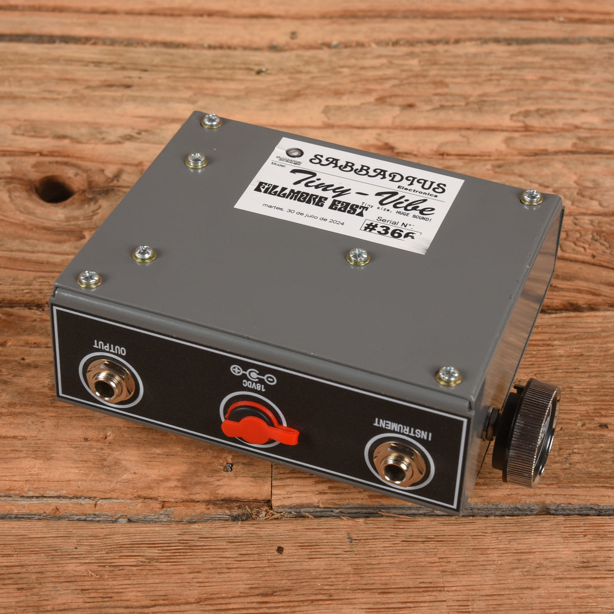Sabbadius Filmore East Tiny Vibe Effects and Pedals / Phase Shifters