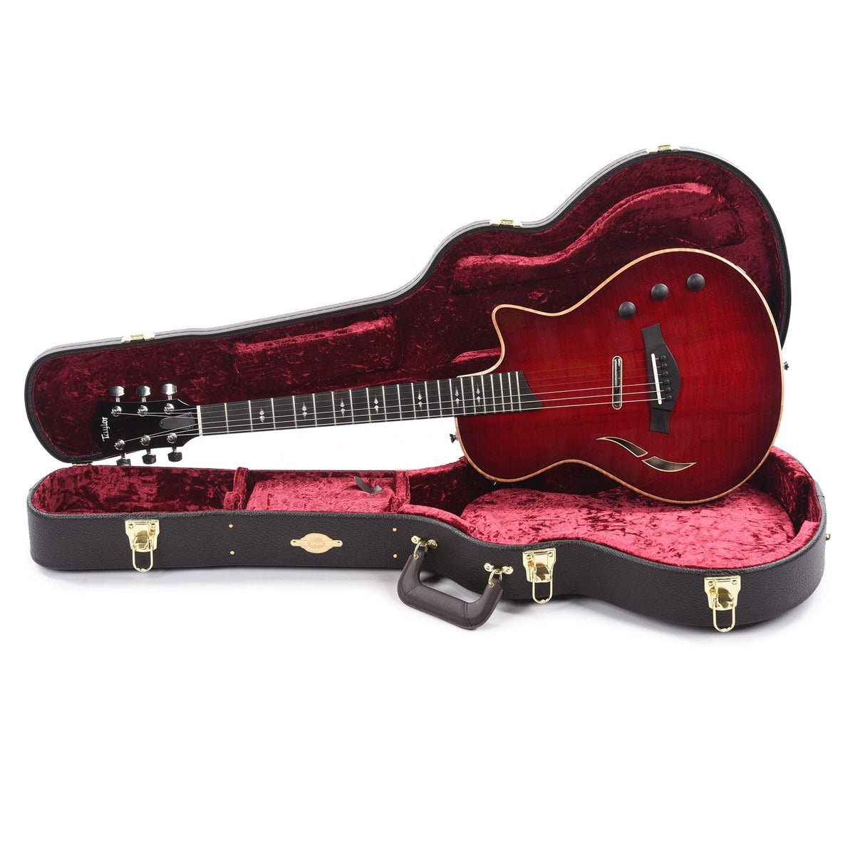 Taylor T5z Pro Figured Big Leaf Maple Cayenne Red Electric Guitars / Semi-Hollow