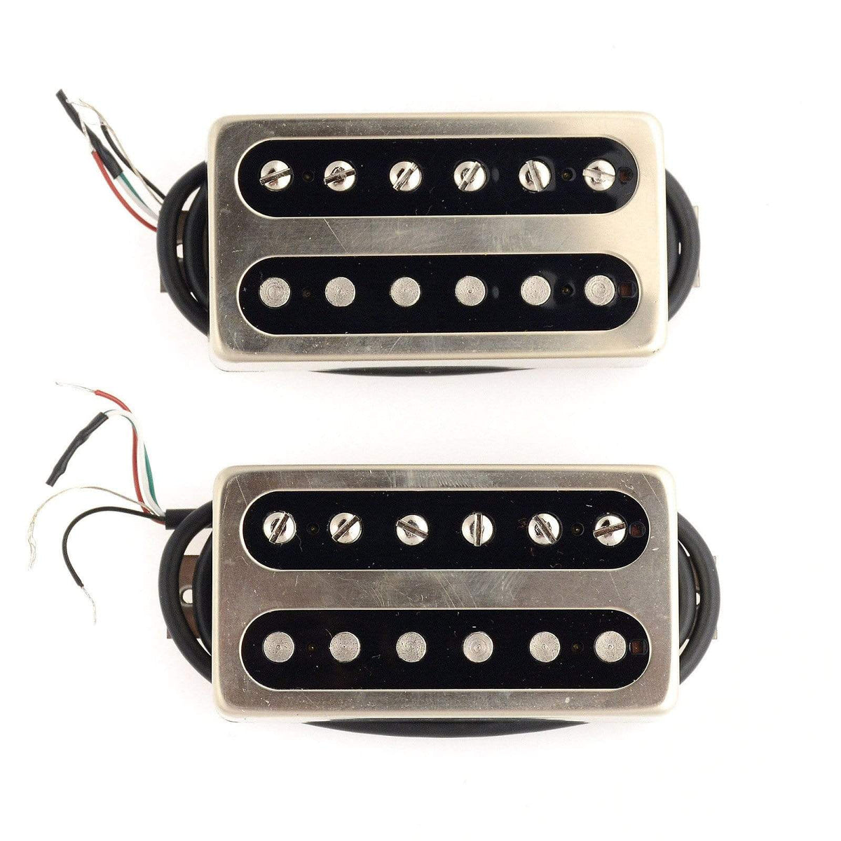 Bare Knuckle HB The Mule Set 50mm 4-Conductor Short Leg Unpotted Raw Nickel Radiator Parts / Guitar Pickups