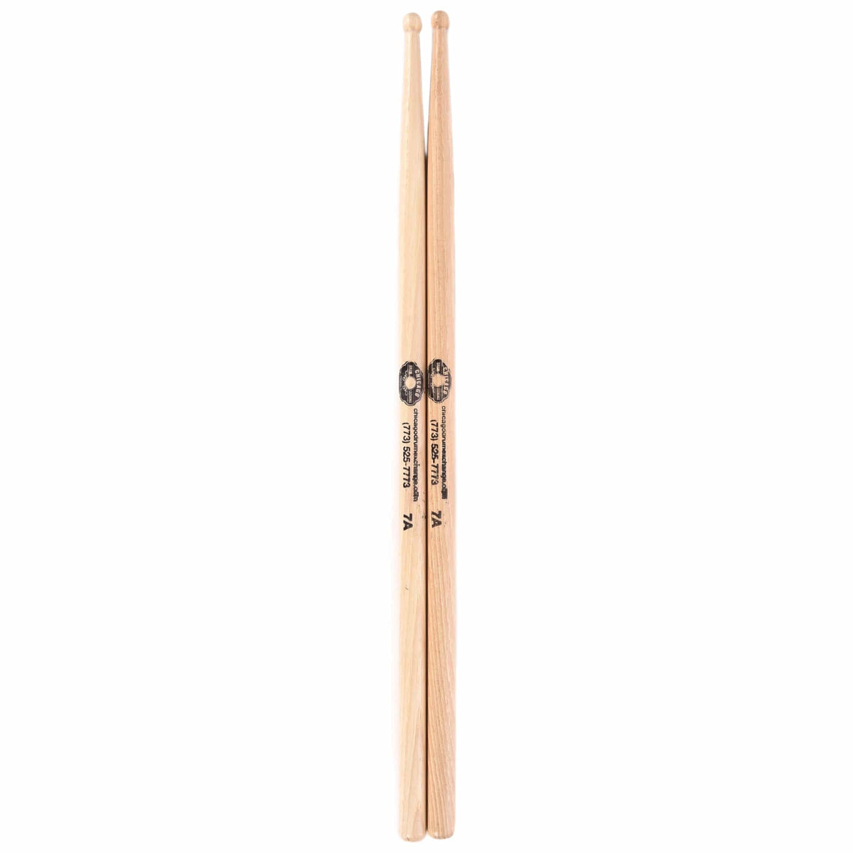 Chicago Drum Exchange CDE 7A Vater 2nd Quality Wood Tip Custom Imprint Drum Sticks (3 Pair Bundle)