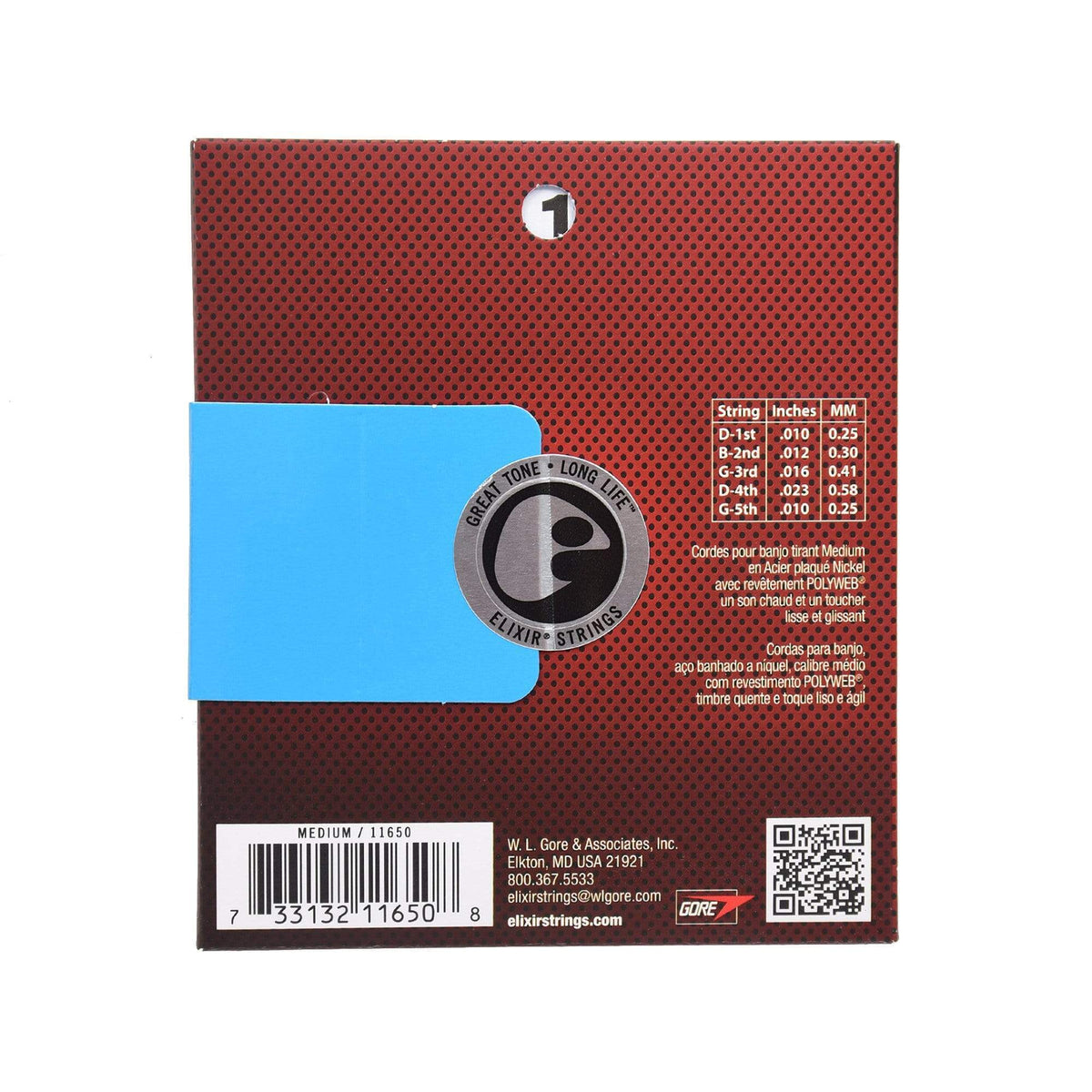 Elixir 11650 Banjo PolyWeb Medium 10-23 Accessories / Strings / Banjo Strings