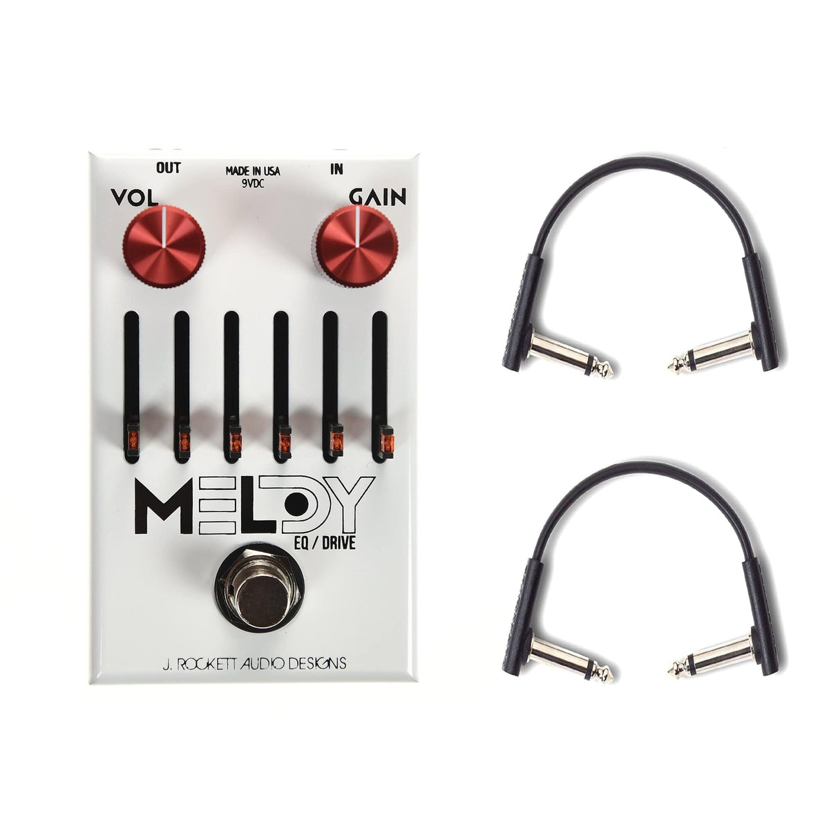 J.Rockett Melody EQ/OD w/RockBoard Flat Patch Cables Bundle Effects and Pedals / EQ