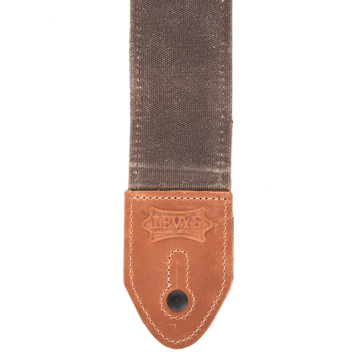Levy's Textures Series 2" Wide Waxed Canvas Guitar Strap Brown Accessories / Straps