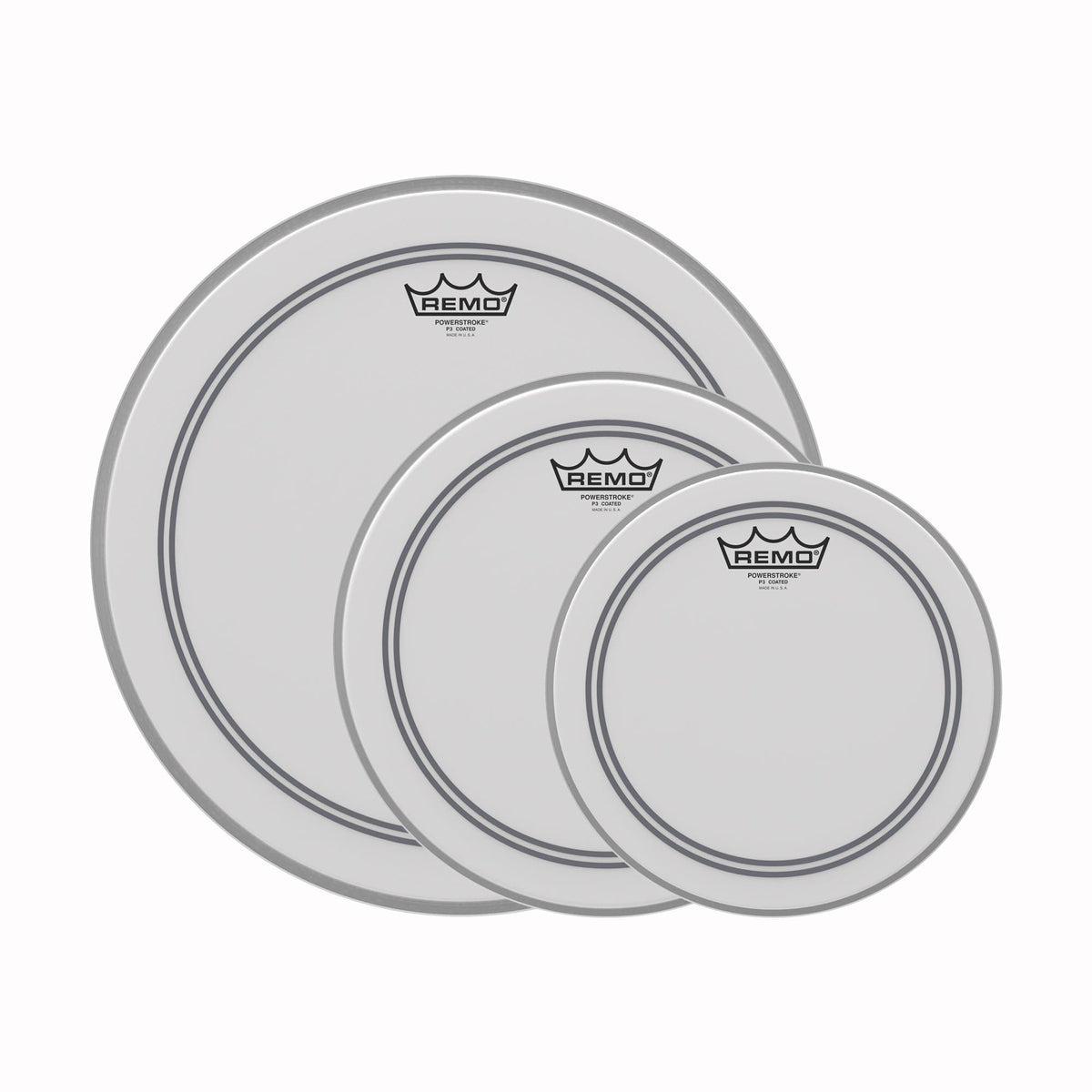 Remo 10/12/16" Powerstroke 3 Coated Drumhead (3 Pack Bundle) Drums and Percussion / Parts and Accessories / Heads