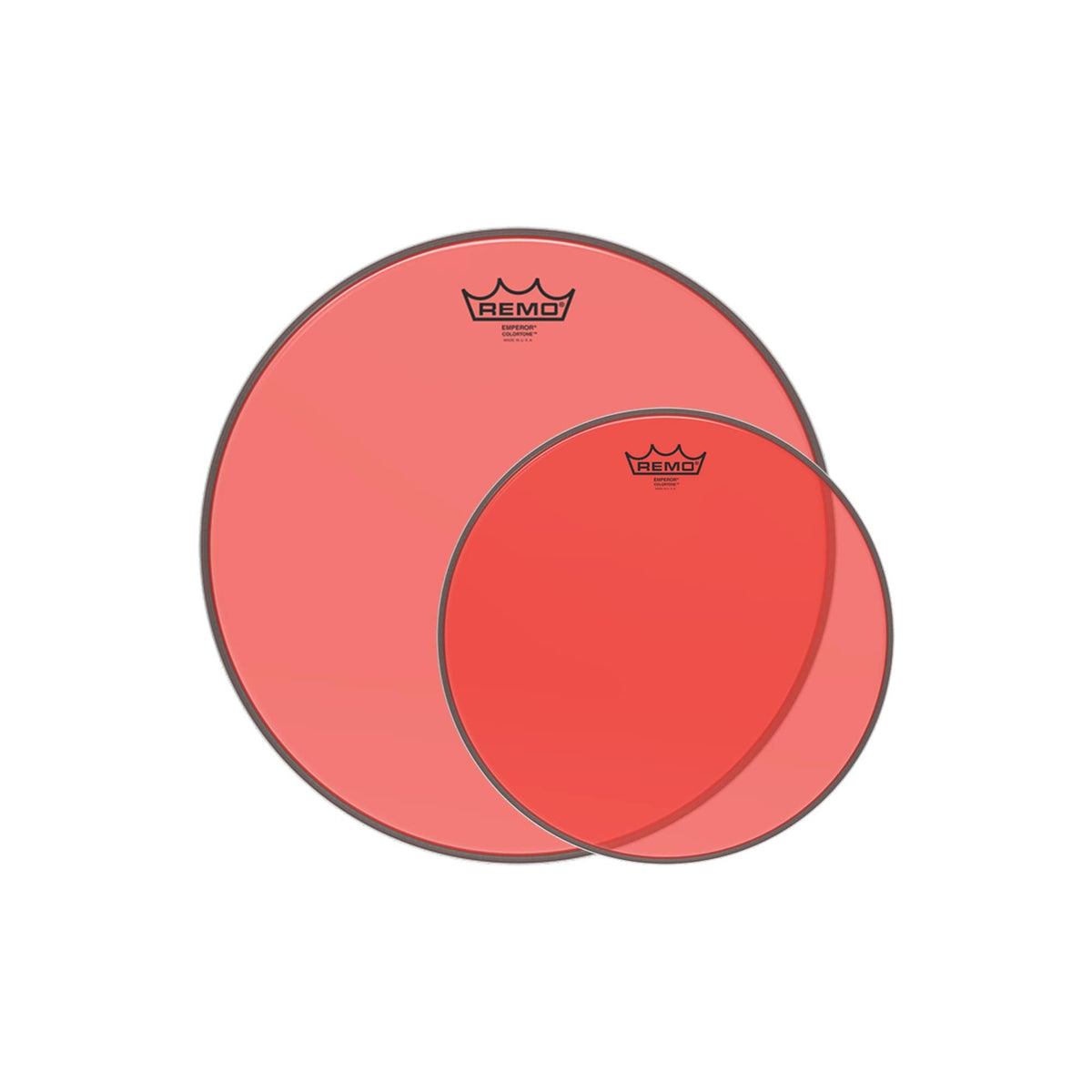 Remo 12/16" Emperor Colortone Red Drumhead (2 Pack Bundle) Drums and Percussion / Parts and Accessories / Heads