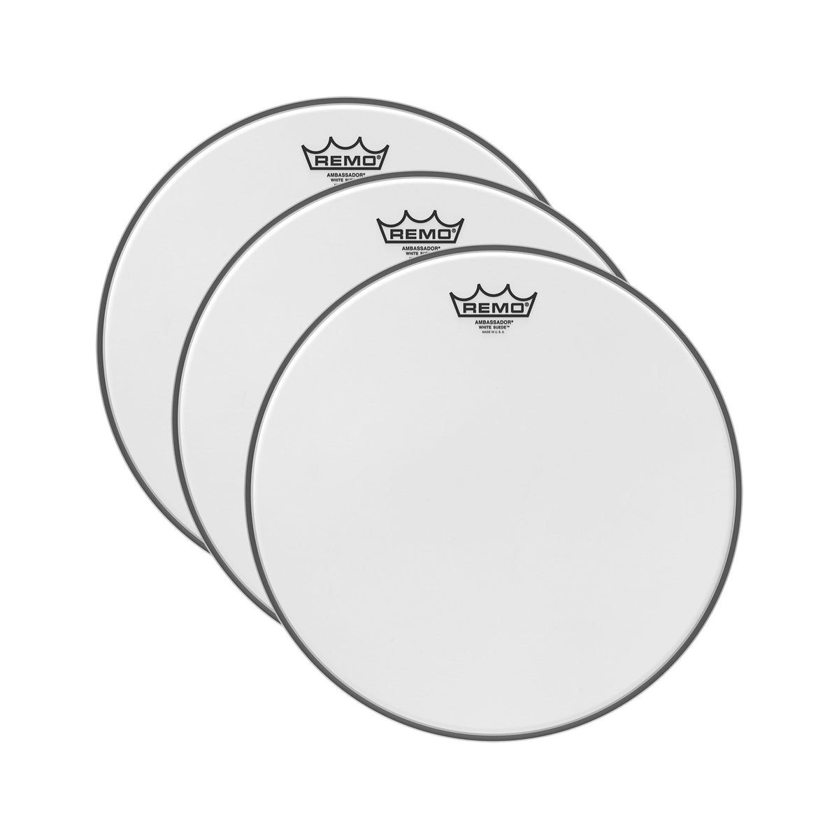 Remo 14" Ambassador White Suede Drumhead (3 Pack Bundle) Drums and Percussion / Parts and Accessories / Heads