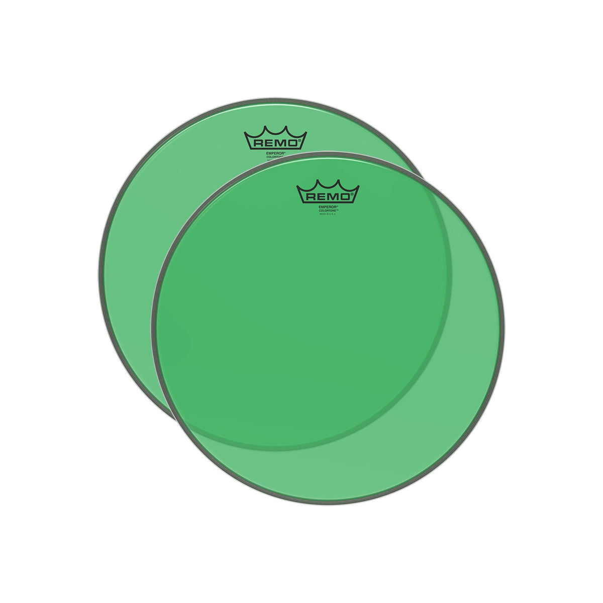 Remo 14" Emperor Colortone Green Drumhead (2 Pack Bundle) Drums and Percussion / Parts and Accessories / Heads