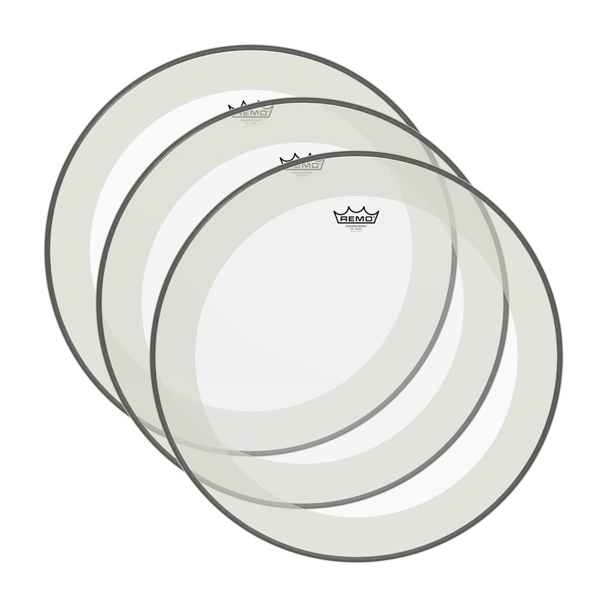 Remo 16" Powerstroke P4 Clear Drumhead (3 Pack Bundle) Drums and Percussion / Parts and Accessories / Heads