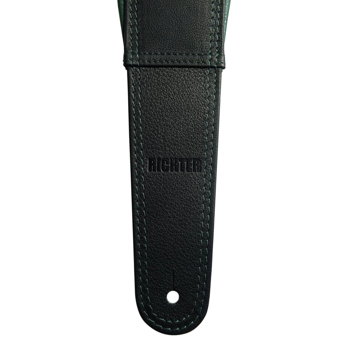 Richter Springbreak I Nappa Guitar Strap Genuine Leather Padded Black / Olive Accessories / Straps