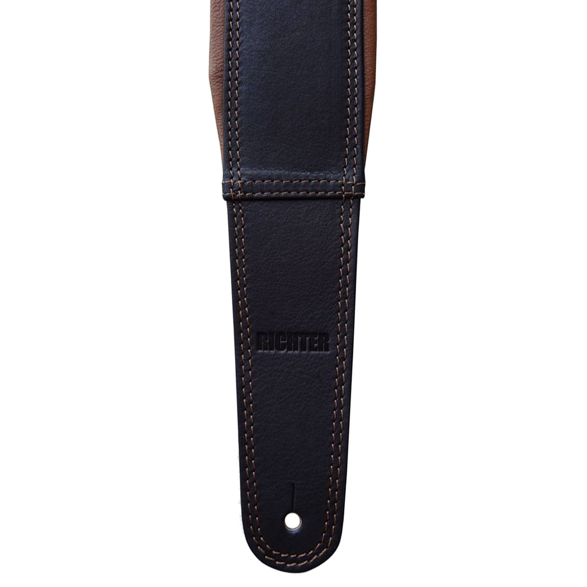 Richter Springbreak I Nappa Guitar Strap Genuine Leather Padded Black / Tan Accessories / Straps
