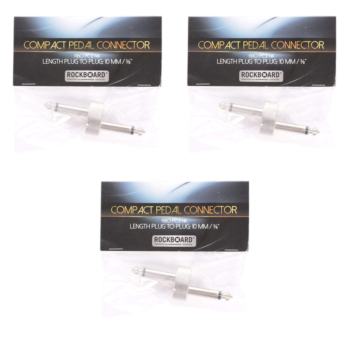 Rockgear Z-Connector, 63 mm, Nickel 3 Pack Bundle Accessories / Cables