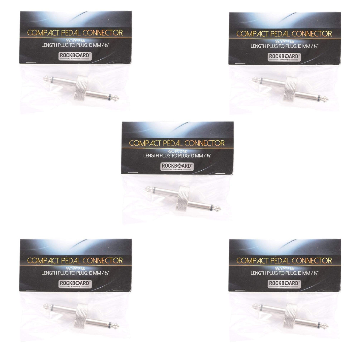Rockgear Z-Connector, 63 mm, Nickel 5 Pack Bundle Accessories / Cables