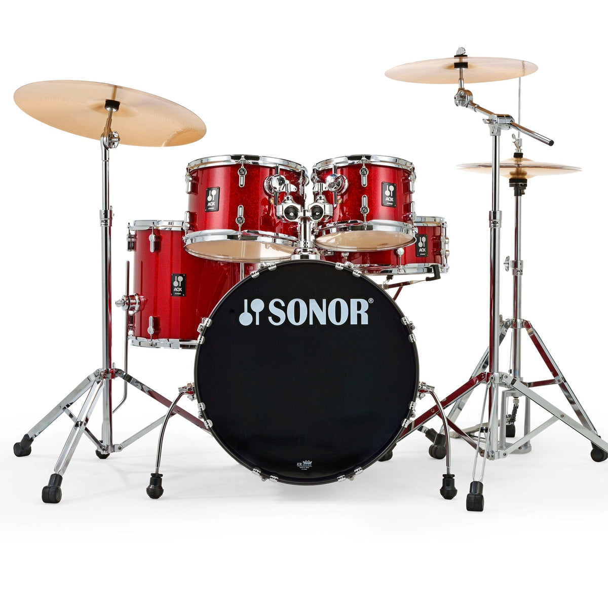 Sonor AQX Studio 10/12/14/20/5.5x14 5pc. Drum Kit Red Moon Sparkle w/Hardware Drums and Percussion / Acoustic Drums / Full Acoustic Kits