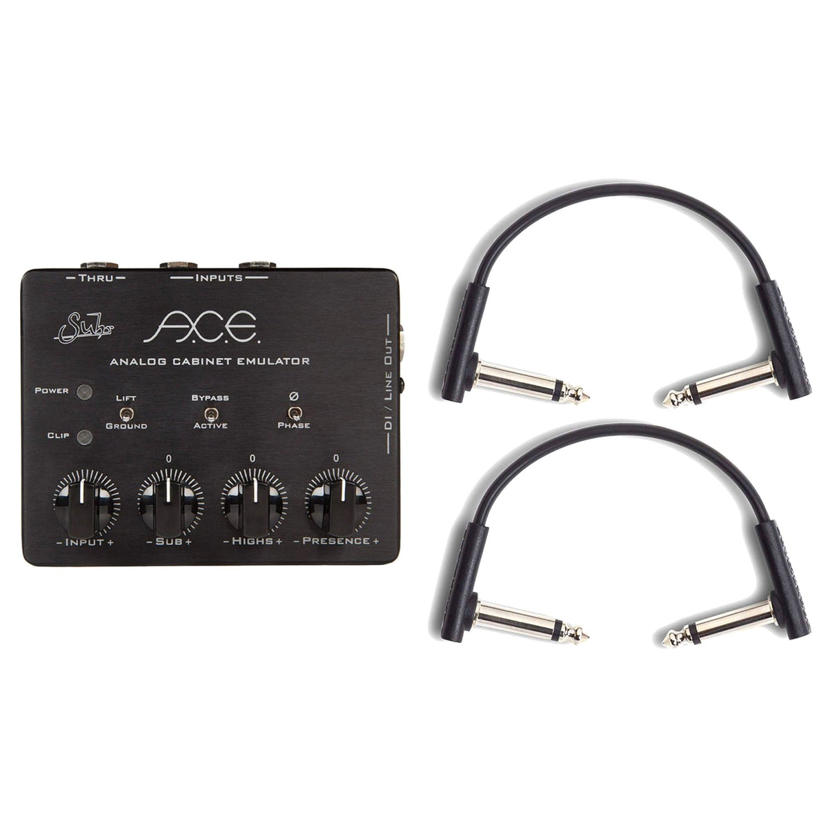 Suhr A.C.E Analog Cabinet Emulator w/RockBoard Flat Patch Cables Bundle Effects and Pedals / Amp Modeling