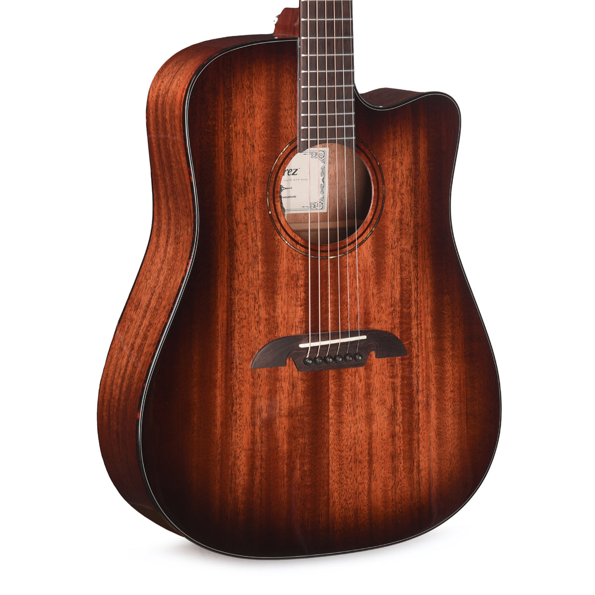 Alvarez MD66ce Masterworks Dreadnought Solid African Mahogany/Solid African Mahogany Shadowburst Acoustic Guitars