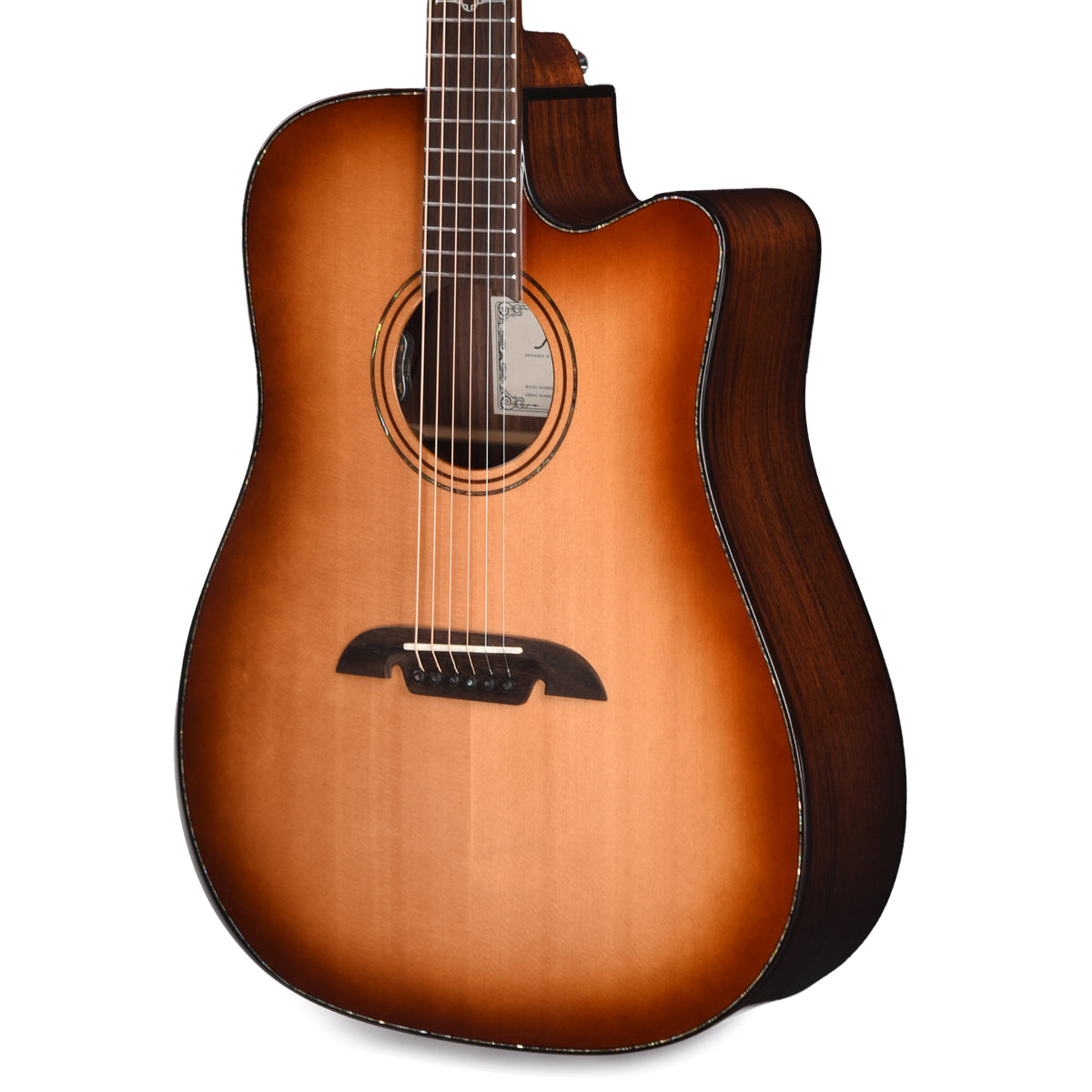 Alvarez MD70ce Custom Masterworks Dreadnought Solid AAA Sitka Spruce/Solid East Indian Rosewood Shadowburst Acoustic Guitars / Dreadnought