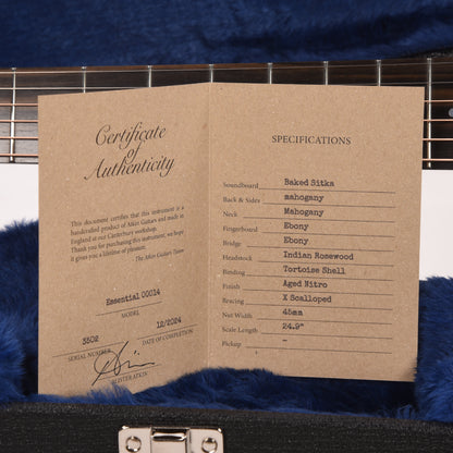 Atkin Essential 000 Baked Sitka/Mahogany Aged Natural Acoustic Guitars / OM and Auditorium