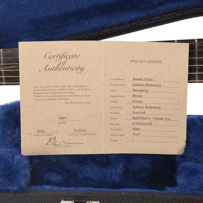 Atkin OM37 Baked Sitka/Rosewood Aged Sunburst Acoustic Guitars / OM and Auditorium