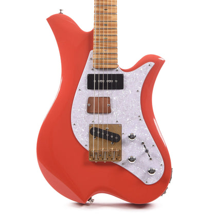 Bacci Leonardo Dual Output Baritone Sunset Red Electric Guitars / Solid Body