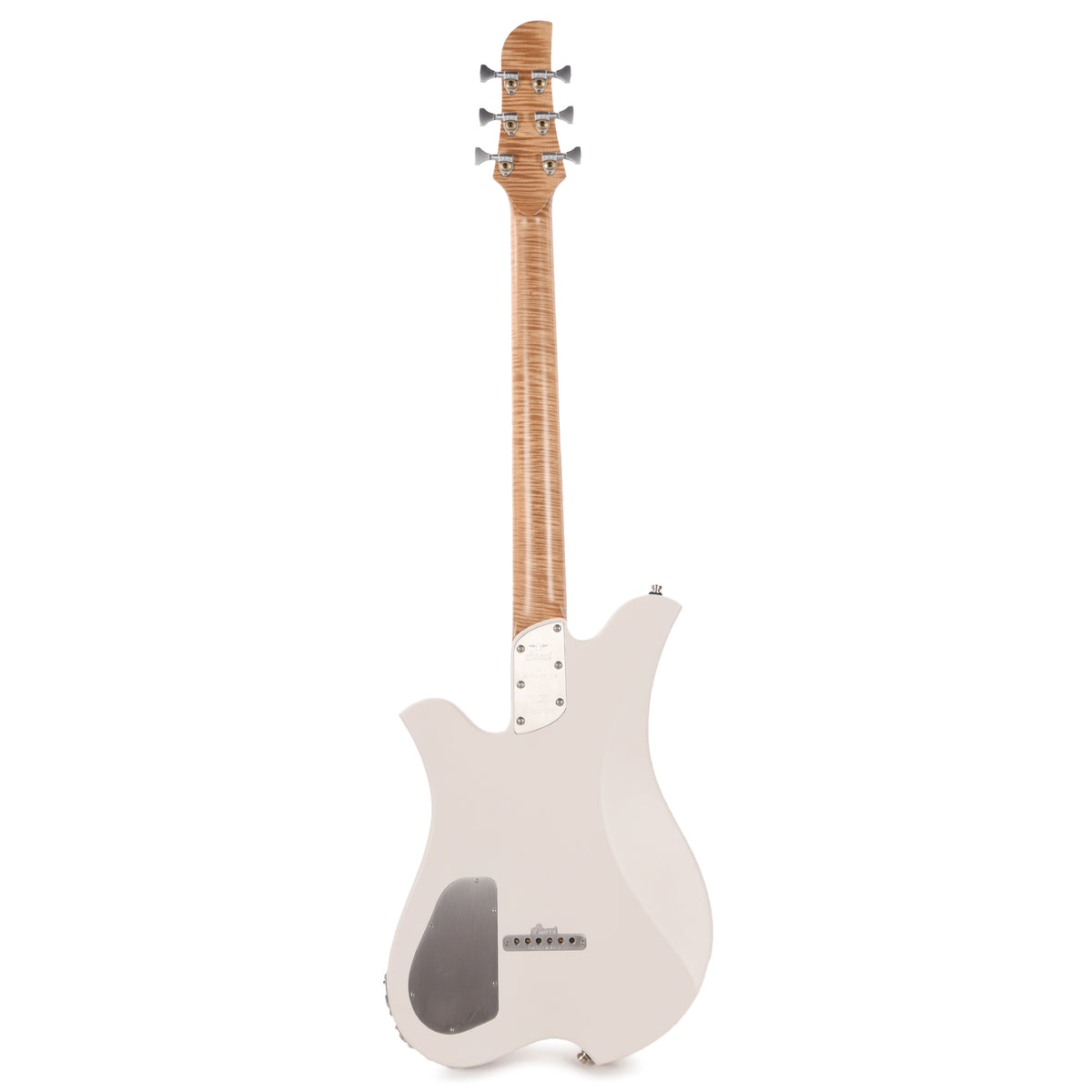 Bacci Leonardo Parato Slalom Dual Output Baritone Red Alder Clear White Bacci Electric Guitars / Solid Body