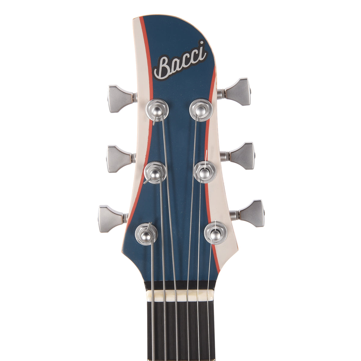 Bacci Leonardo Parato Slalom Dual Output Baritone Red Alder Clear White Bacci Electric Guitars / Solid Body