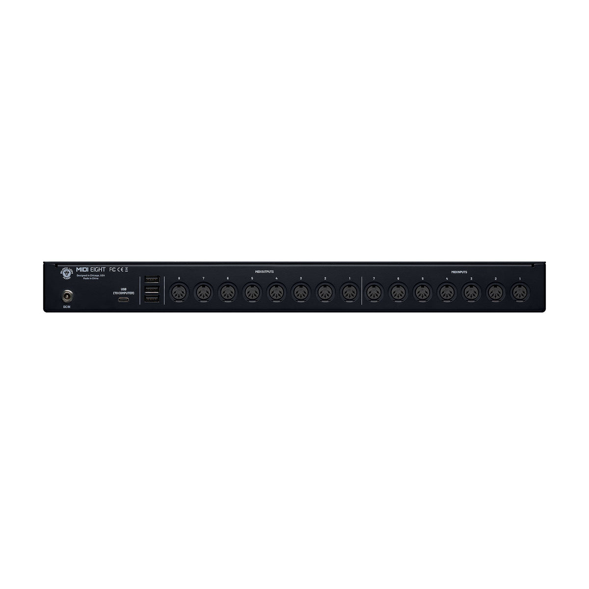 Black Lion Audio MIDI 8 8x8 USB C MIDI Interface Interfaces