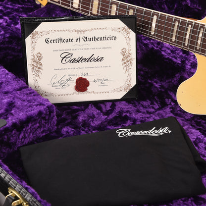 Castedosa 3511 Lobo Aged Burnt Marshmallow w/TS Humbuckers & Matching Headstock Electric Guitars / Semi-Hollow