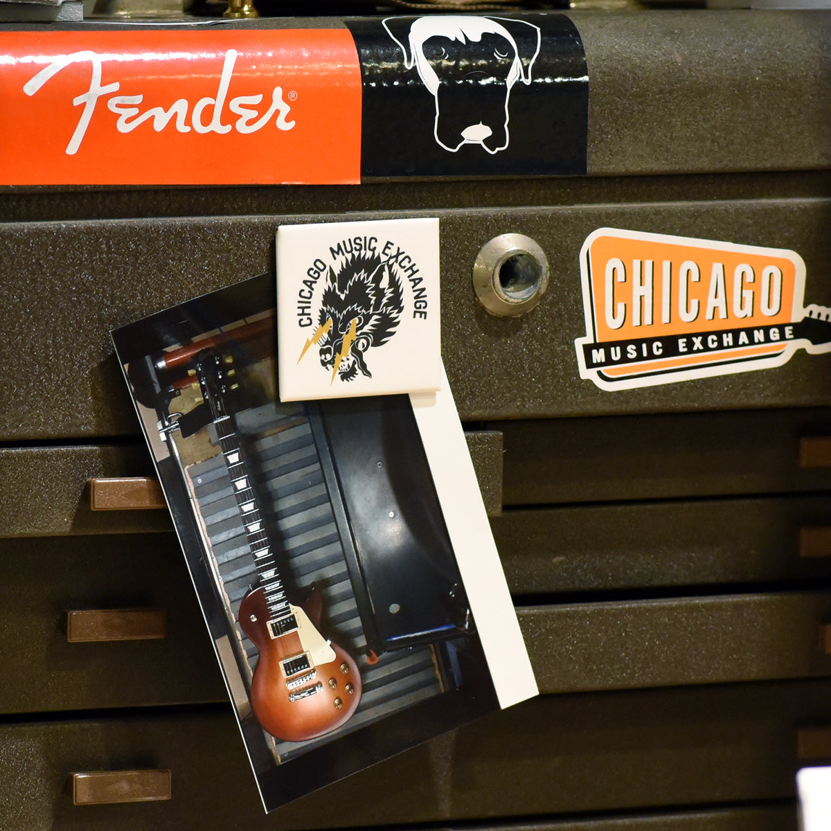 CME "Wolf Lightning" Magnet, Matte, 2x2" Square Accessories