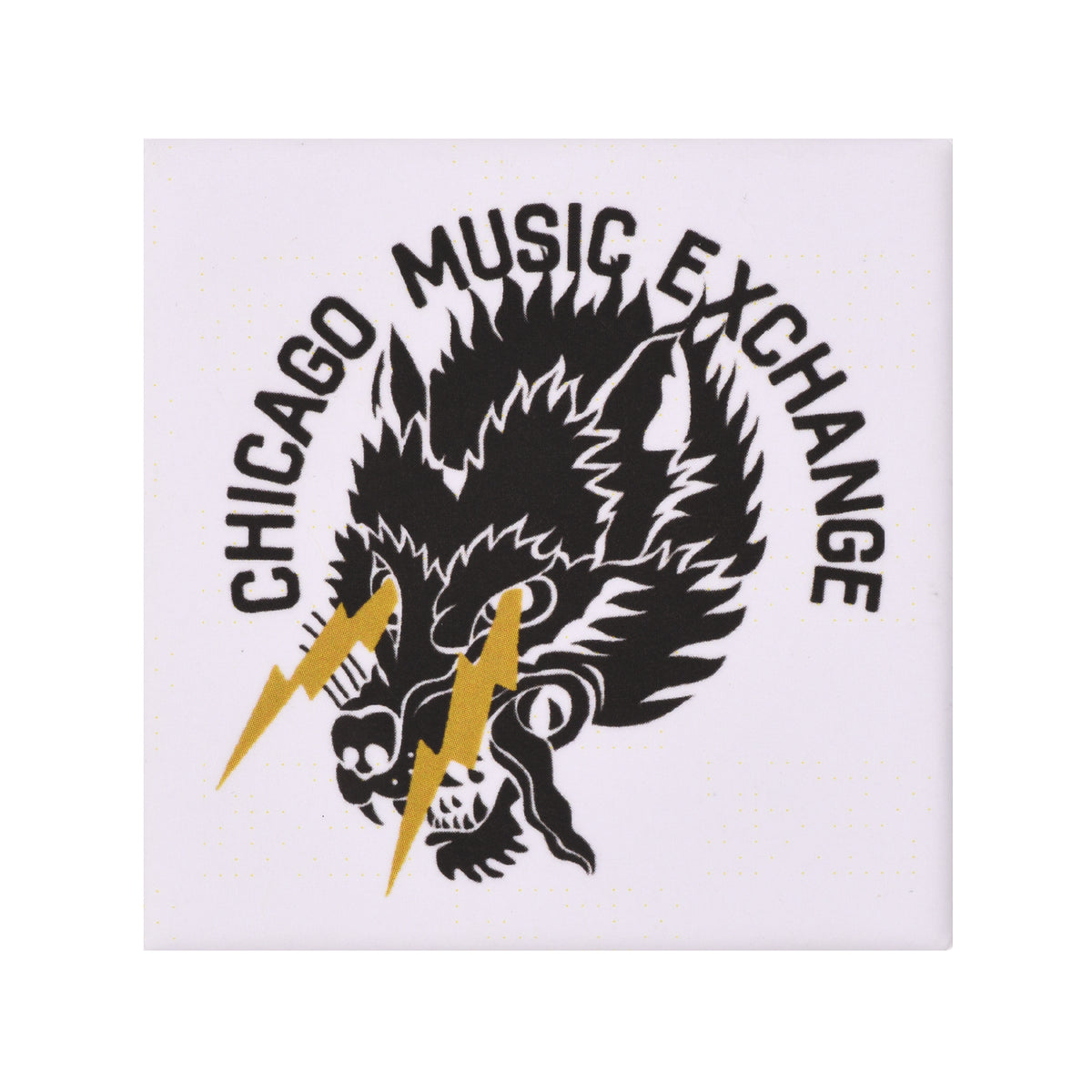 CME "Wolf Lightning" Magnet, Matte, 2x2" Square Accessories