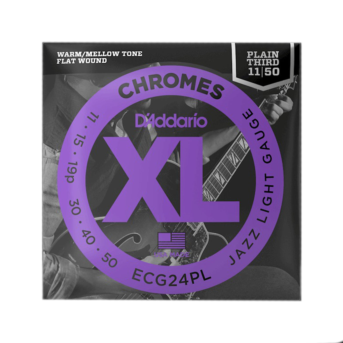 D'Addario XL Chromes Electric Guitar Strings Jazz Light Plain Third 11-50 Accessories / Strings / Guitar Strings