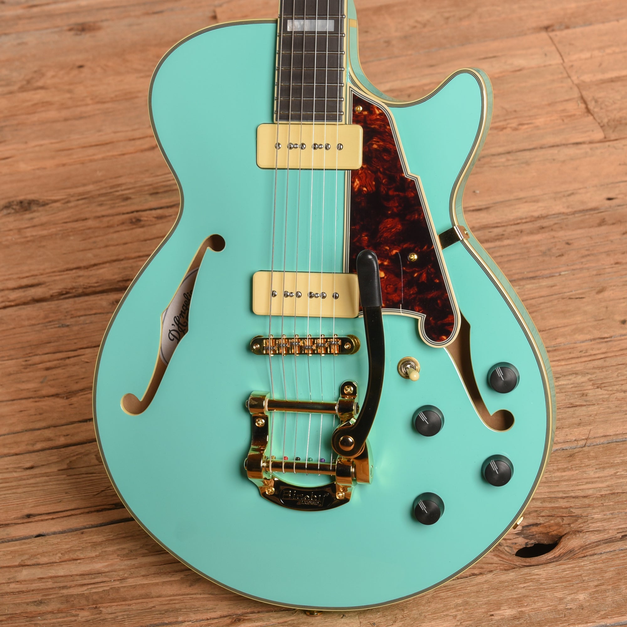 D'Angelico Excel Shoreline Semi-Hollow w/ Bigsby Surf Green 2017 Electric Guitars / Semi-Hollow