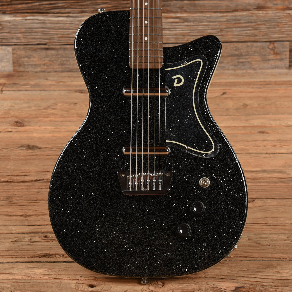 Danelectro '56 Baritone Black Sparkle Electric Guitars / Solid Body