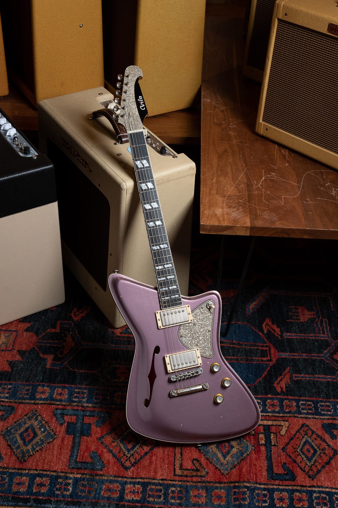 Diego Vila Austral Lillian Light Relic Siena Rose Metallic w/Häussel 1959 Humbuckers Electric Guitars / Solid Body