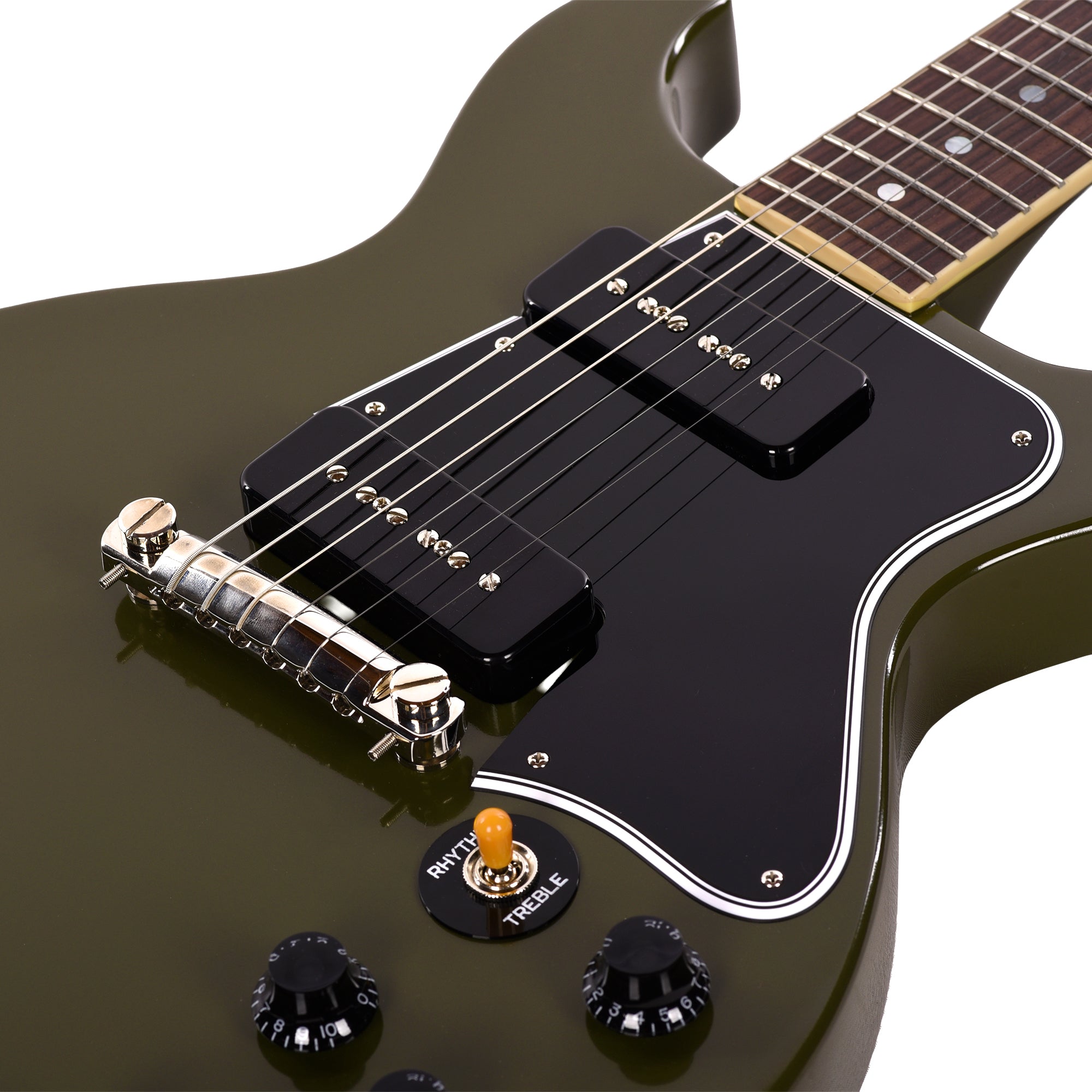 Epiphone Inspired by Gibson Custom 1960 Les Paul Special Double Cut Reissue Olive Drab w/Gibson Custom Underwound P-90 Soapbars Electric Guitars