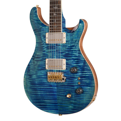 PRS Wood Library McCarty Tremolo Flame 10-Top Arctic Blue w/"408" Switching, Stained Neck Electric Guitars
