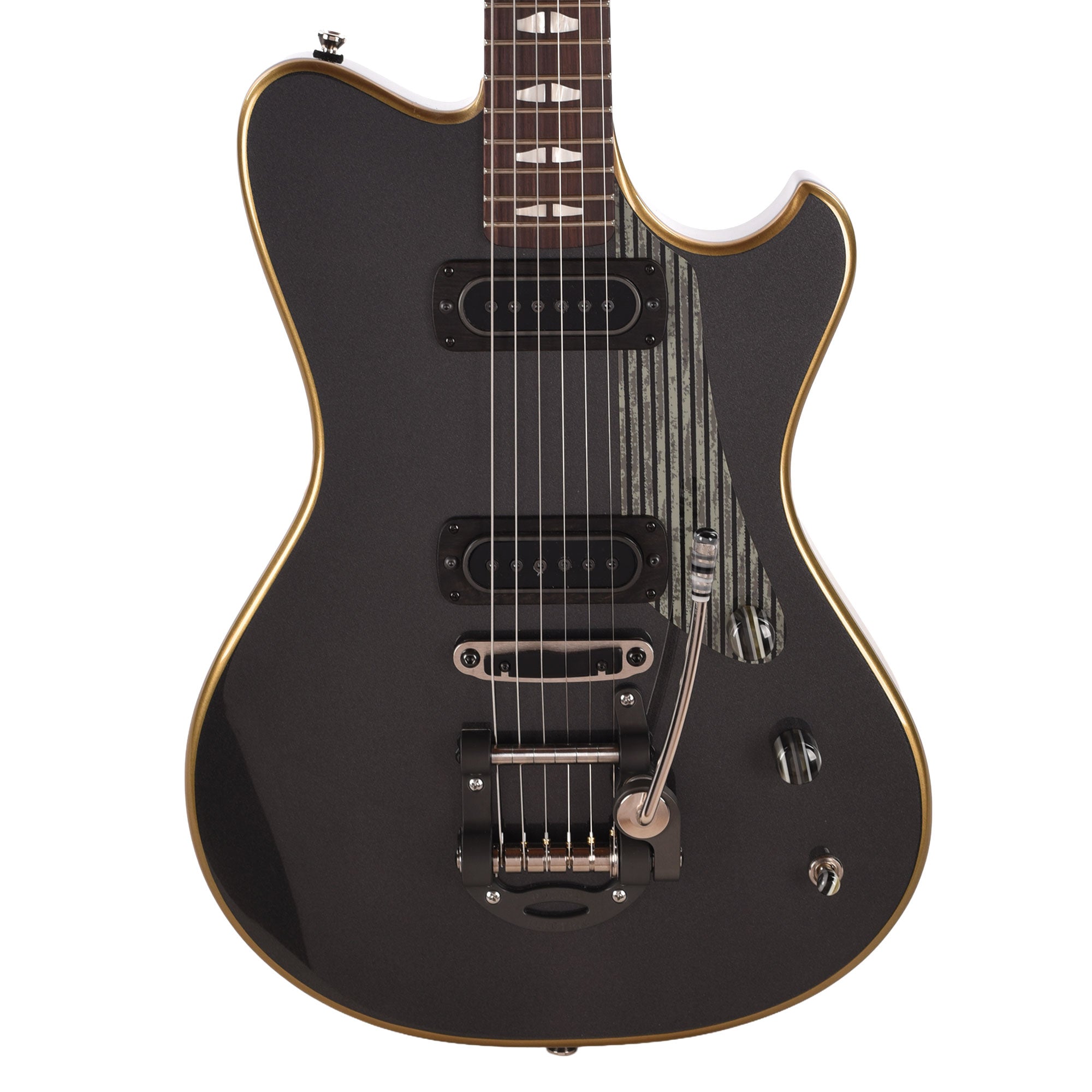 Powers Electric A-Type Custom Two Tone Light/Dark Graphite Metallic w/PF42 Pickups Electric Guitars