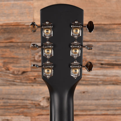 Orangewood Juniper II Baritone Black Live Rubber Bridge Acoustic-Electric Guitar Matte Black Acoustic Guitars