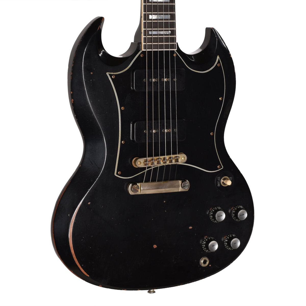 Gibson Custom Shop Limited Run SG Custom Batwing P90 Ebony Murphy Lab Heavy Aged Electric Guitars