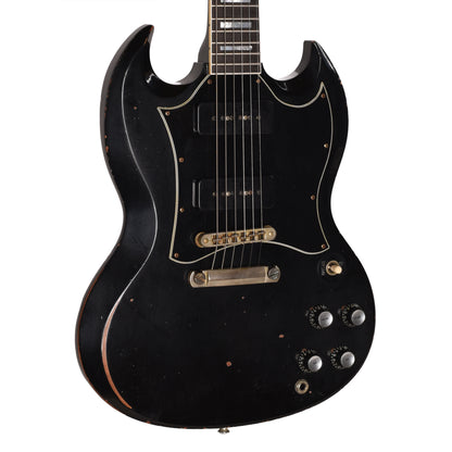 Gibson Custom Shop Limited Run SG Custom Batwing P90 Ebony Murphy Lab Heavy Aged Electric Guitars
