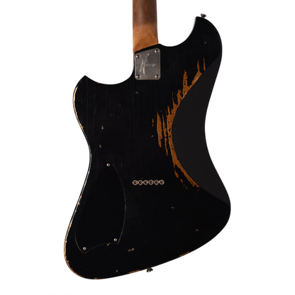 Novo Voltur V2 Bull Black Over Aztec Gold Medium Distress w/ Fralin Unbucker & Lollar Staple P-90 Pickups Electric Guitars