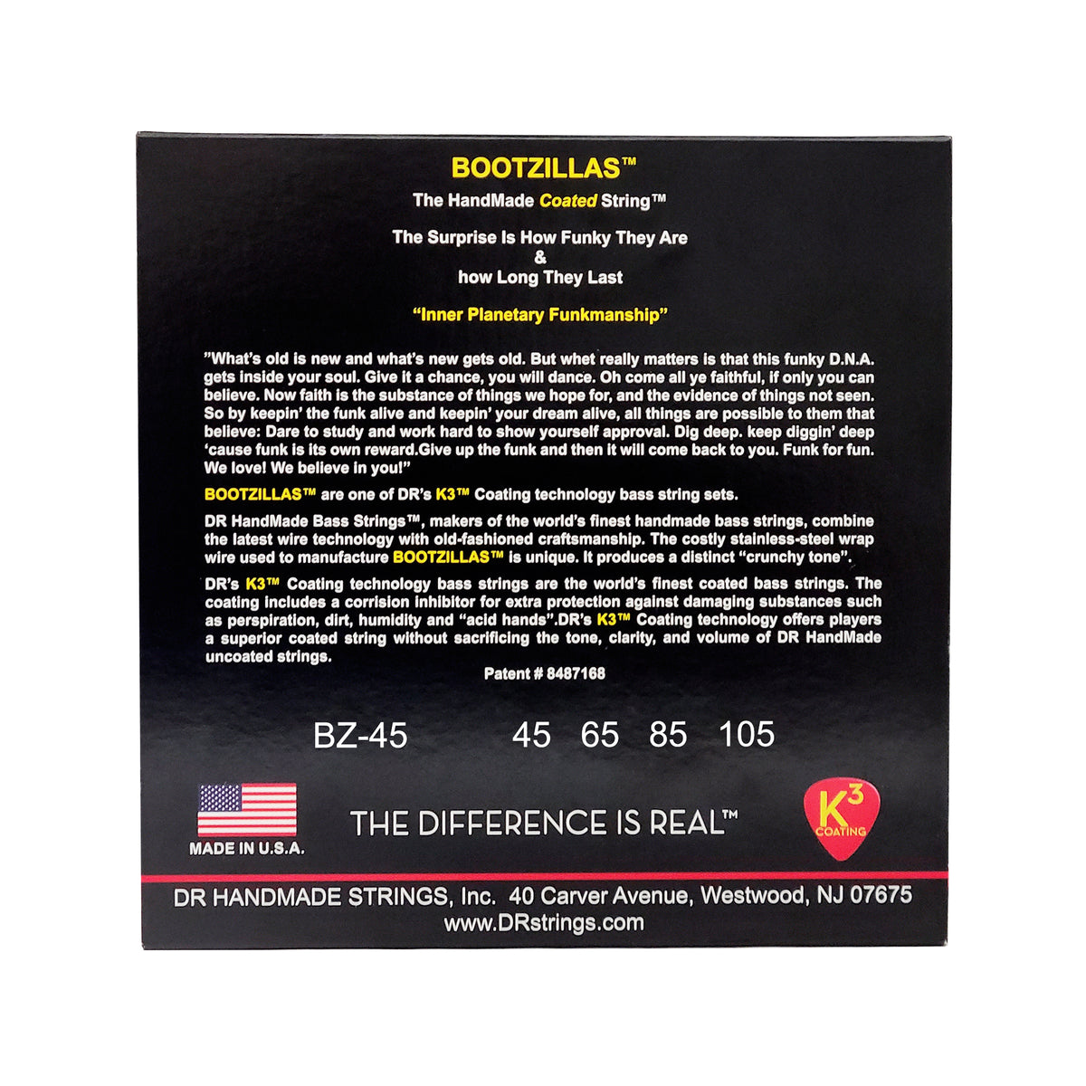 DR Strings BZ-45 Bootzilla Signature Extra Life Stainless Steel Bass Strings 45-105 Accessories / Strings / Bass Strings